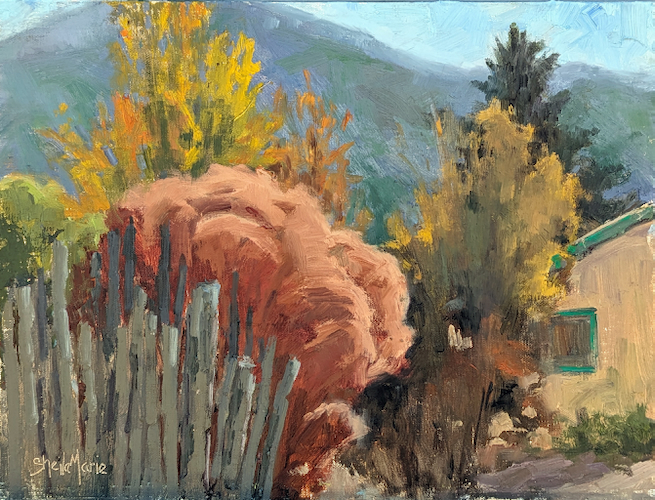 Arroyo Seco Morning 9x12 $435 at Hunter Wolff Gallery